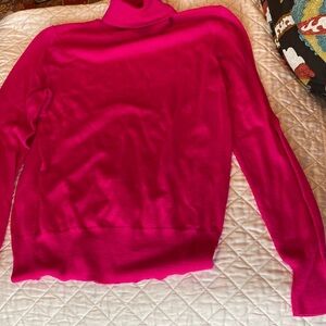 J Crew Women's Pink Turtleneck Sweater